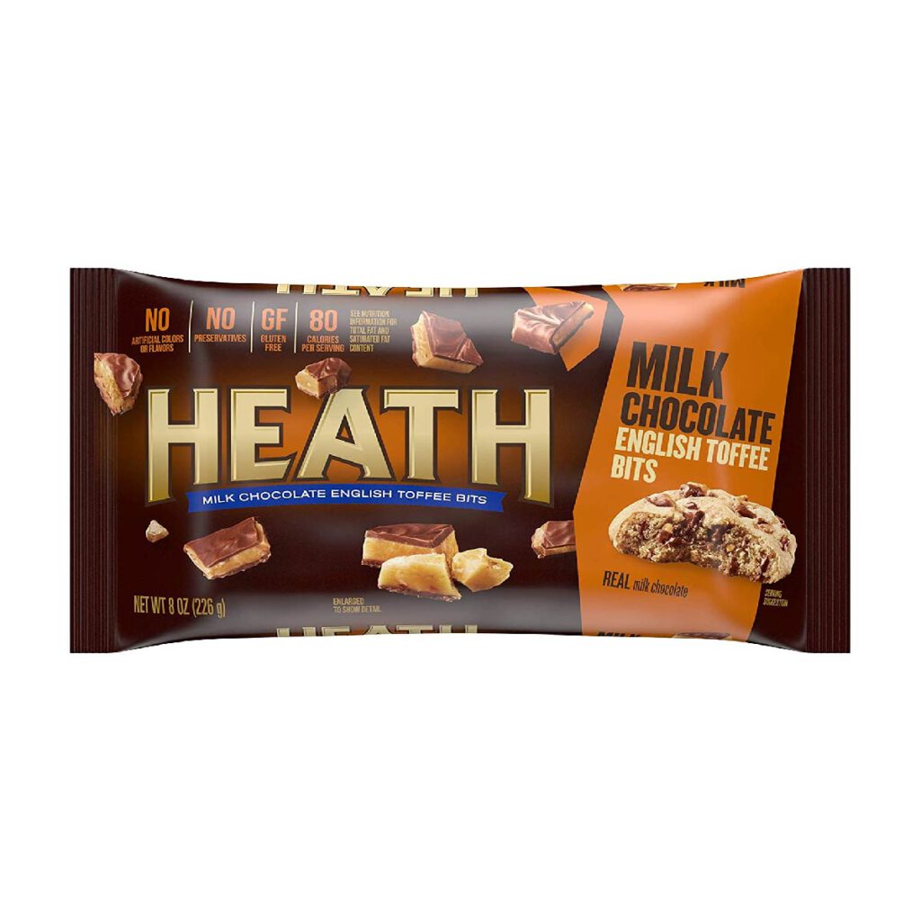 Heath Milk Chocolate English Toffee Bits 226G mocca food