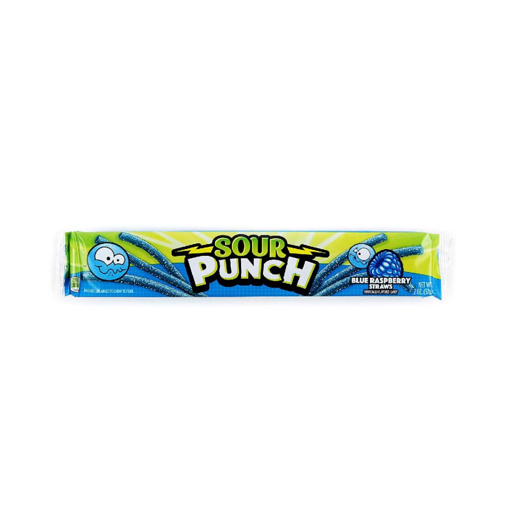 Sour Punch Blue Raspberry Straws 57g Mocca Food 9198