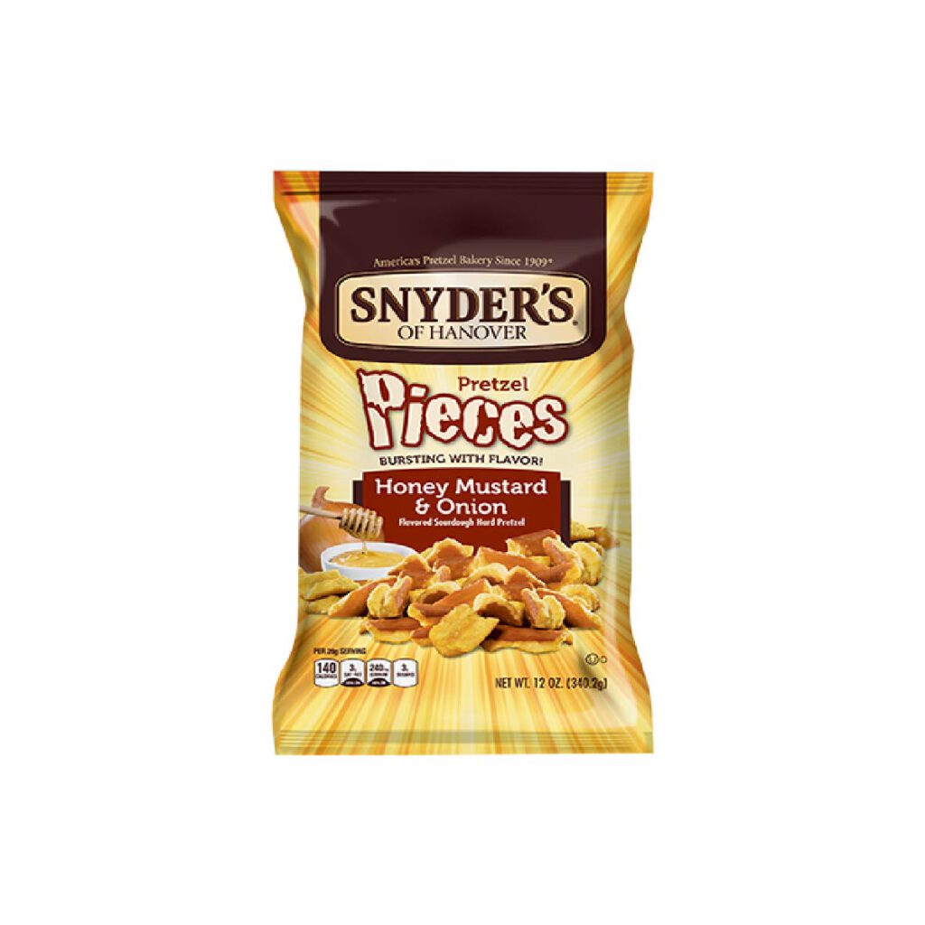 Snyders Honey Mustard Pretzel Pieces 125G mocca food